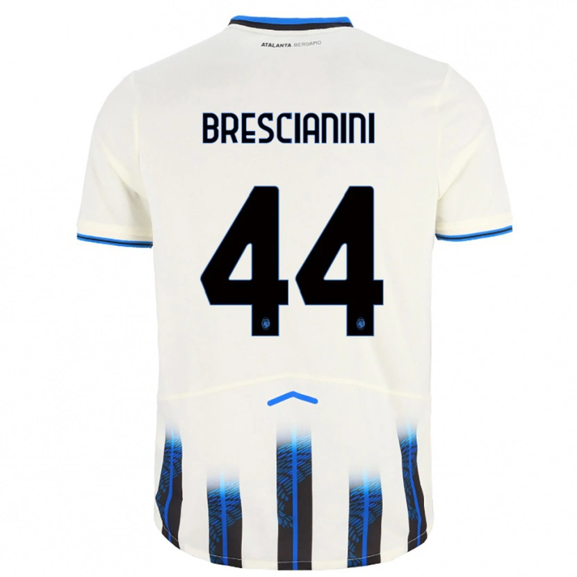 Danxen Criança Camisola Marco Brescianini #44 Branco Azul Alternativa 2025/26 Camisa