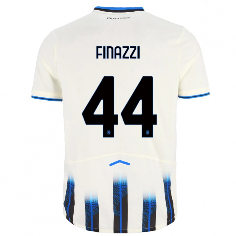 Danxen Criança Camisola Riccardo Finazzi #44 Branco Azul Alternativa 2025/26 Camisa