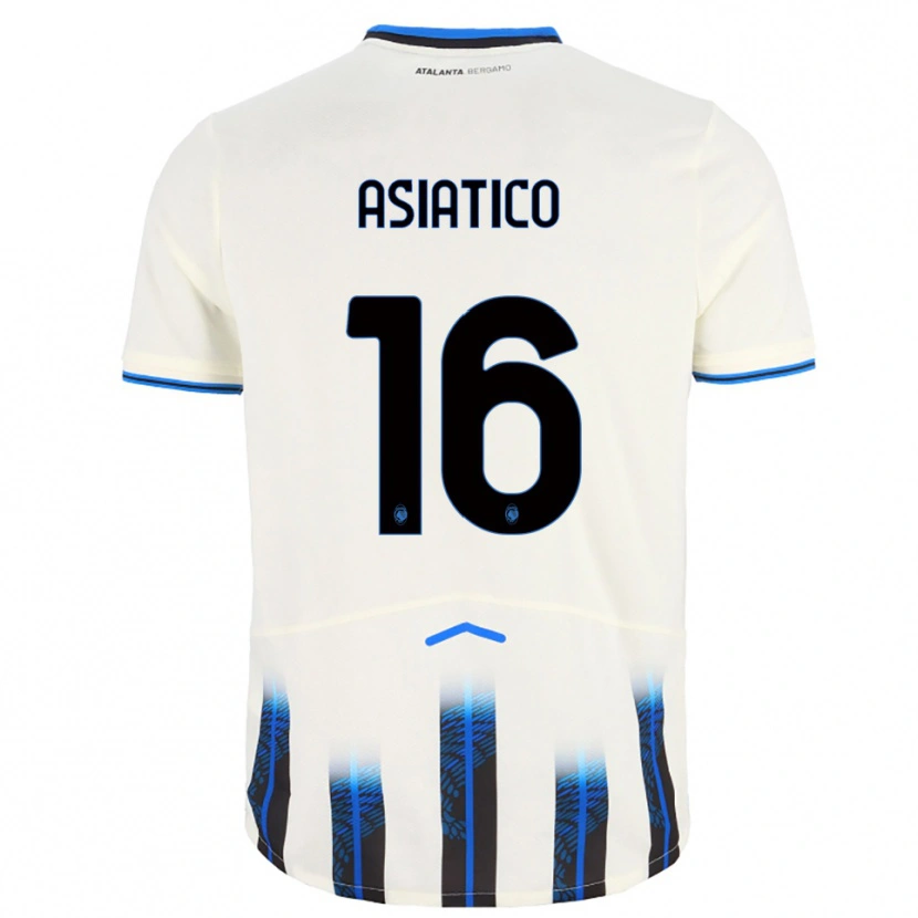 Danxen Criança Camisola Pietro Asiatico #16 Branco Azul Alternativa 2025/26 Camisa