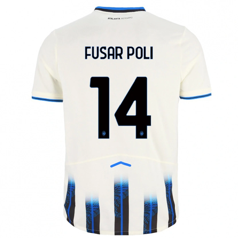 Danxen Criança Camisola Giulia Fusar Poli #14 Branco Azul Alternativa 2025/26 Camisa