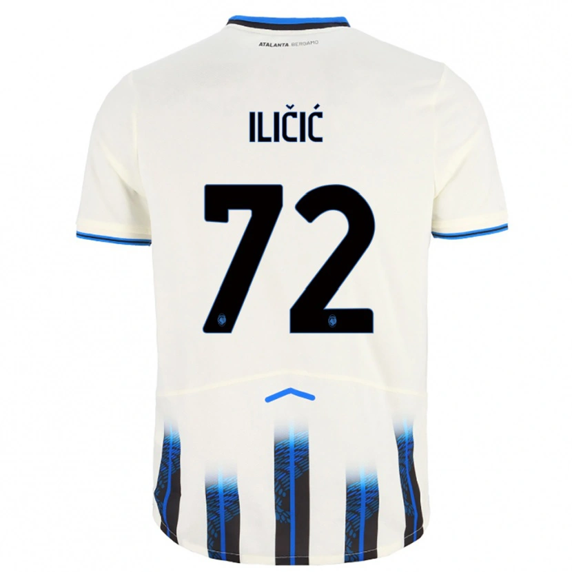 Danxen Criança Camisola Josip Ilicic #72 Branco Azul Alternativa 2025/26 Camisa