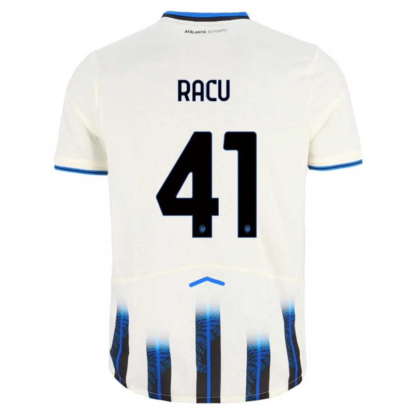 Danxen Criança Camisola Andrei Racu #41 Branco Azul Alternativa 2025/26 Camisa
