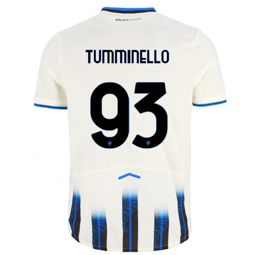 Danxen Criança Camisola Marco Tumminello #93 Branco Azul Alternativa 2025/26 Camisa