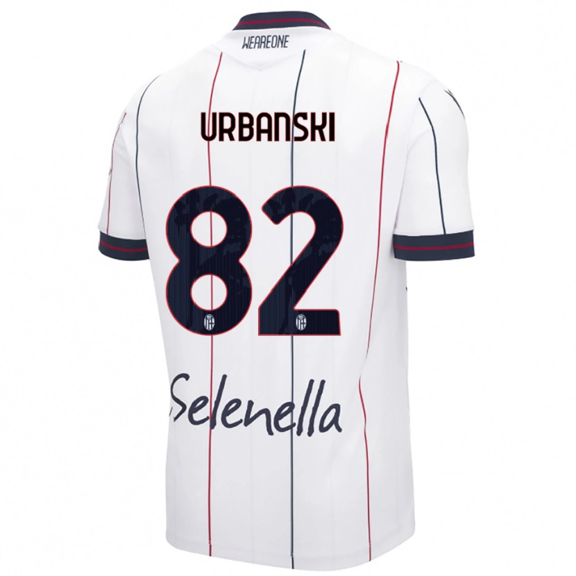 Danxen Criança Camisola Kacper Urbanski #82 Branco Azul Royal Alternativa 2025/26 Camisa