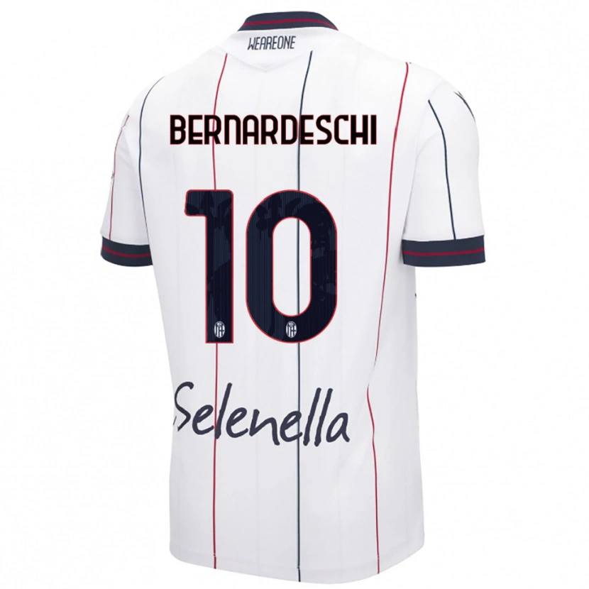 Danxen Criança Camisola Federico Bernardeschi #10 Branco Azul Royal Alternativa 2025/26 Camisa