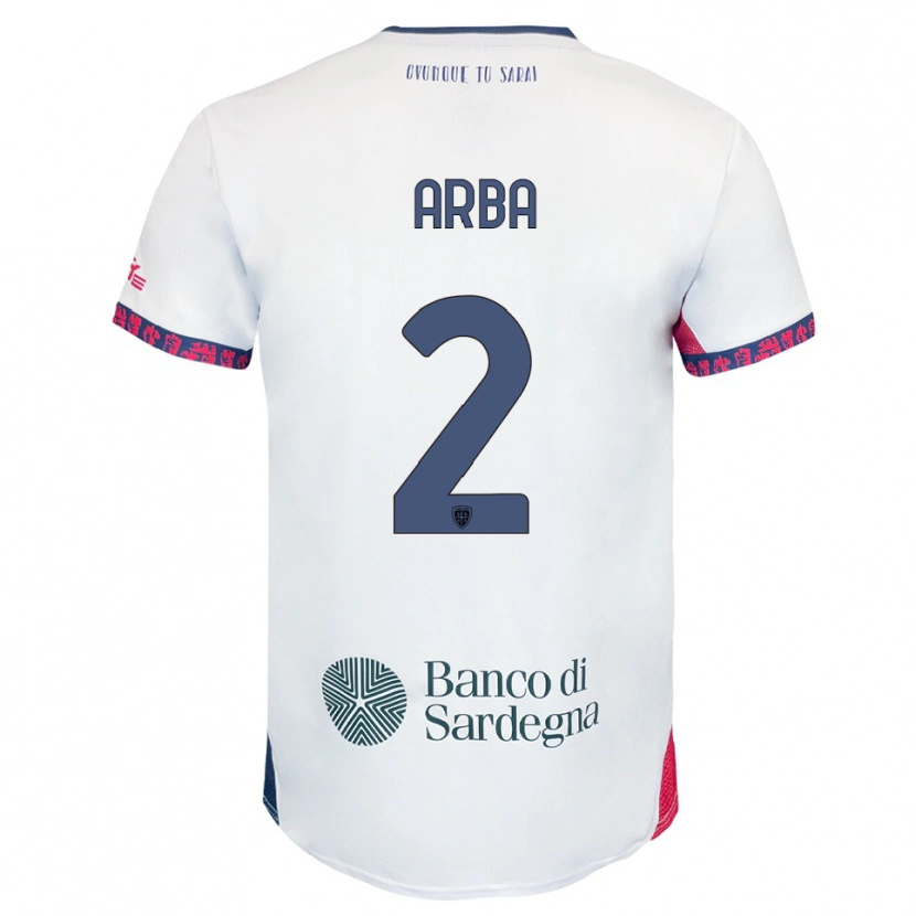 Danxen Criança Camisola Federico Arba #2 Branco Marinho Vermelho Alternativa 2025/26 Camisa