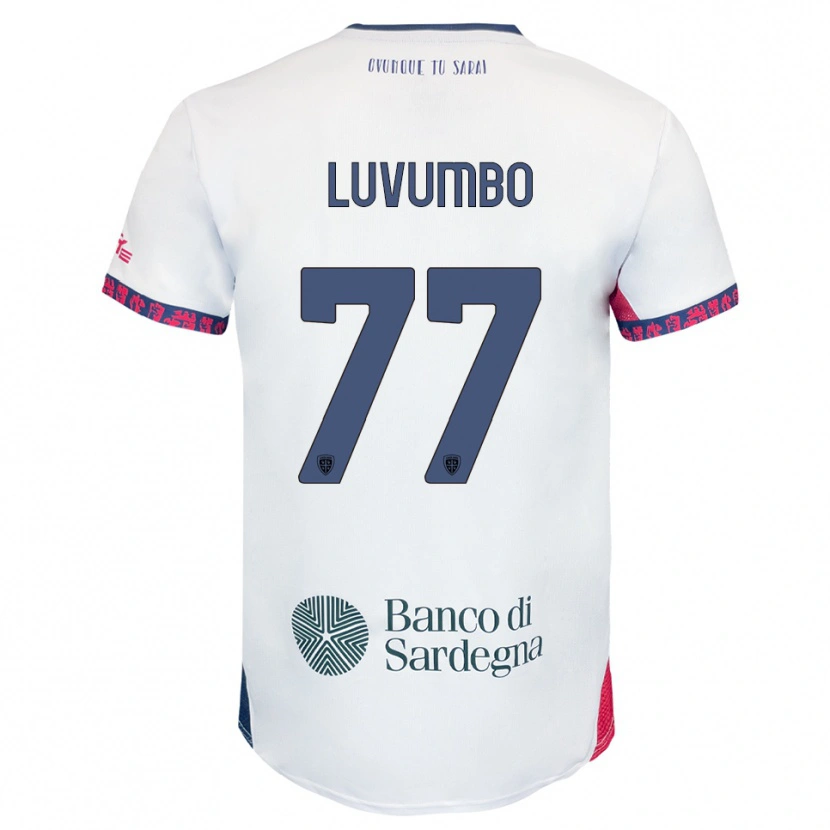 Danxen Criança Camisola Zito Luvumbo #77 Branco Marinho Vermelho Alternativa 2025/26 Camisa