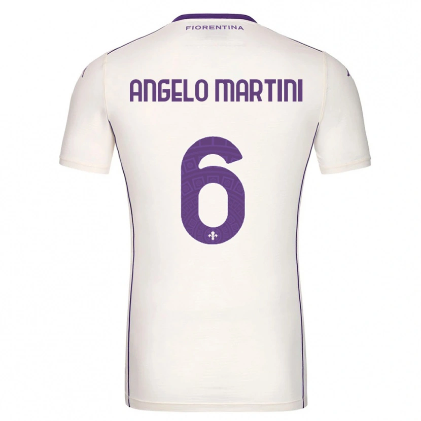 Danxen Criança Camisola Angelo Martini #6 Branco Roxo Vermelho Alternativa 2025/26 Camisa