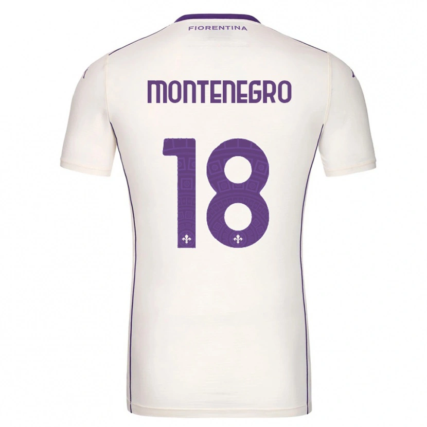 Danxen Criança Camisola Luca Montenegro #18 Branco Roxo Vermelho Alternativa 2025/26 Camisa