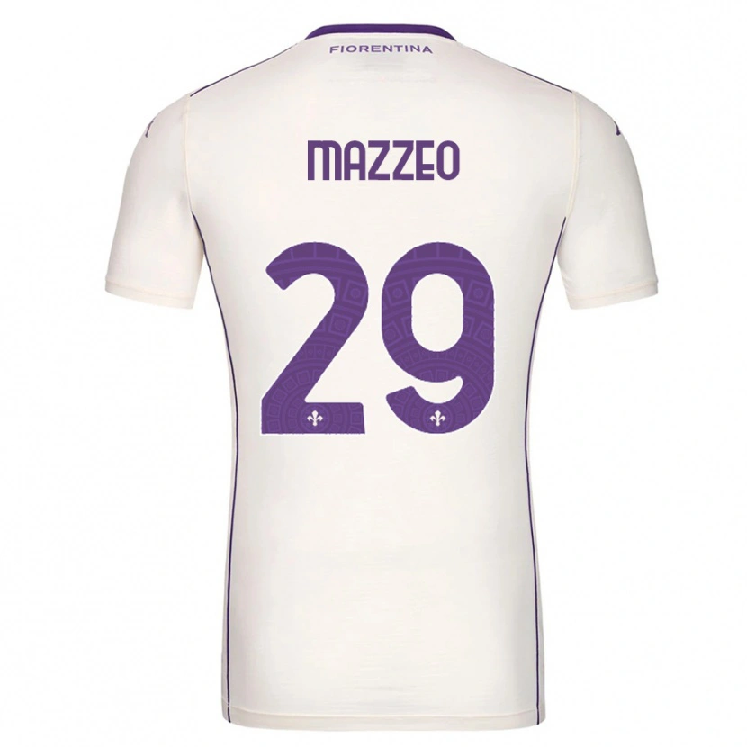 Danxen Criança Camisola Brando Mazzeo #29 Branco Roxo Vermelho Alternativa 2025/26 Camisa