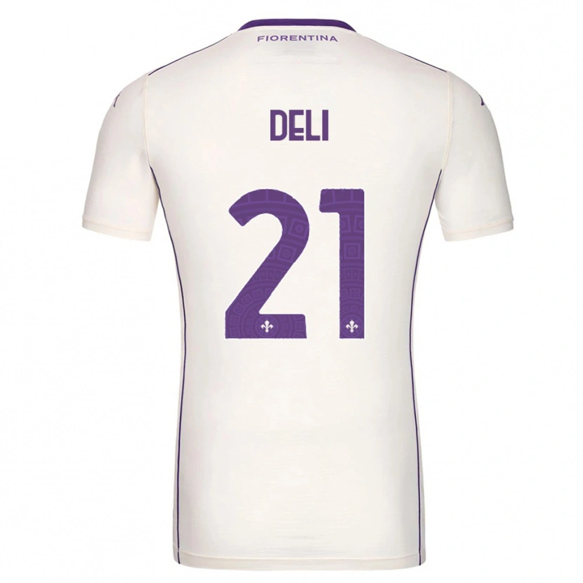 Danxen Criança Camisola Lapo Deli #21 Branco Roxo Vermelho Alternativa 2025/26 Camisa