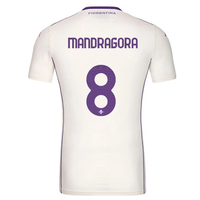 Danxen Criança Camisola Rolando Mandragora #8 Branco Roxo Vermelho Alternativa 2025/26 Camisa