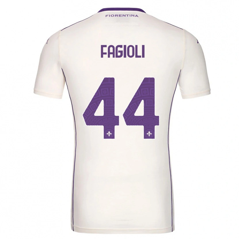 Danxen Criança Camisola Nicolò Fagioli #44 Branco Roxo Vermelho Alternativa 2025/26 Camisa