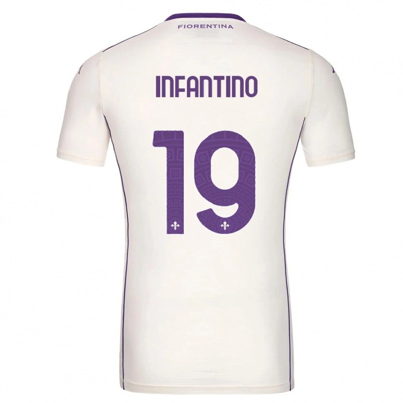 Danxen Criança Camisola Gino Infantino #19 Branco Roxo Vermelho Alternativa 2025/26 Camisa