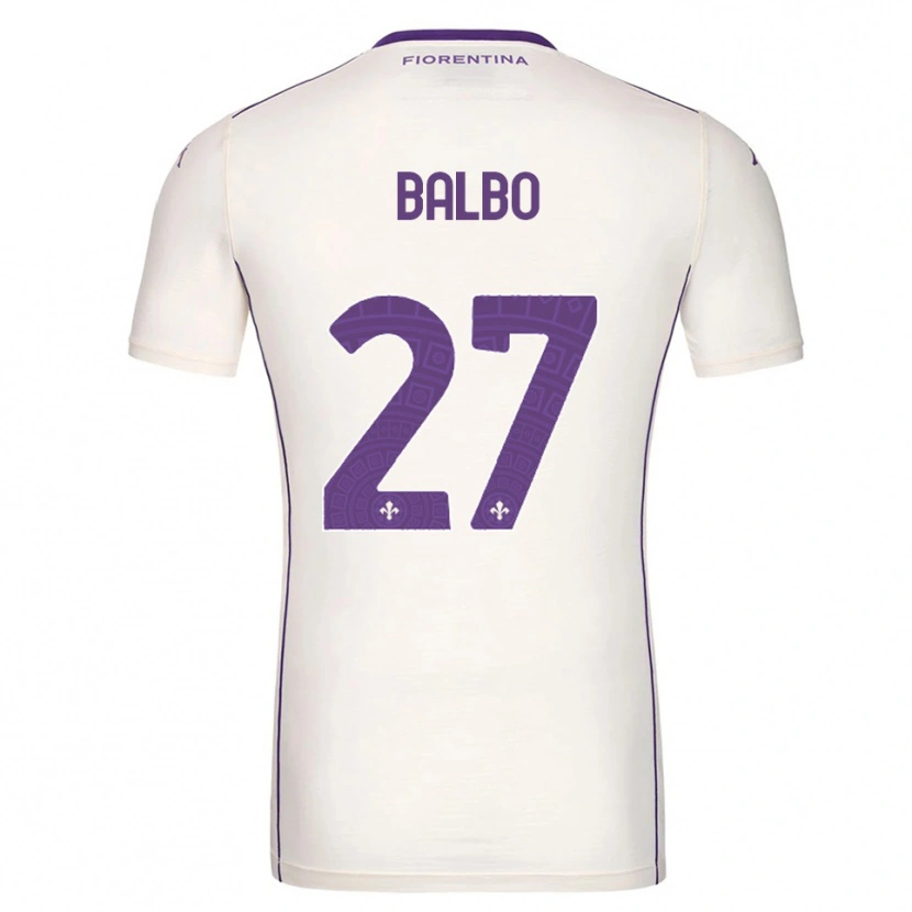 Danxen Criança Camisola Luis Balbo #27 Branco Roxo Vermelho Alternativa 2025/26 Camisa