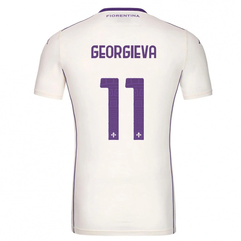 Danxen Criança Camisola Marina Georgieva #11 Branco Roxo Vermelho Alternativa 2025/26 Camisa