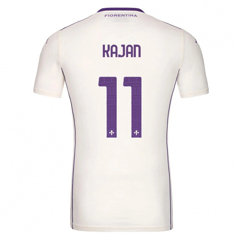 Danxen Criança Camisola Zsanett Kaján #11 Branco Roxo Vermelho Alternativa 2025/26 Camisa