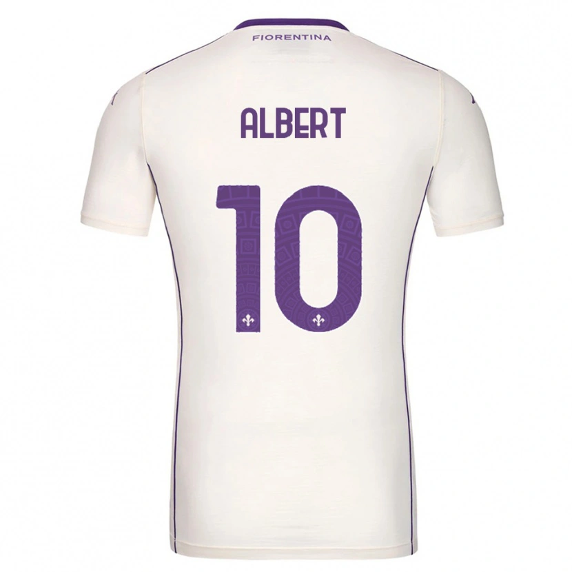 Danxen Criança Camisola Albert Gudmundsson #10 Branco Roxo Vermelho Alternativa 2025/26 Camisa