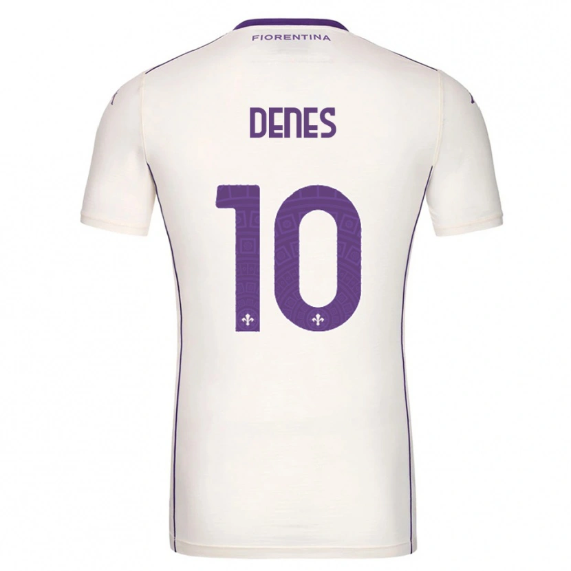Danxen Criança Camisola Adrián Dénes #10 Branco Roxo Vermelho Alternativa 2025/26 Camisa