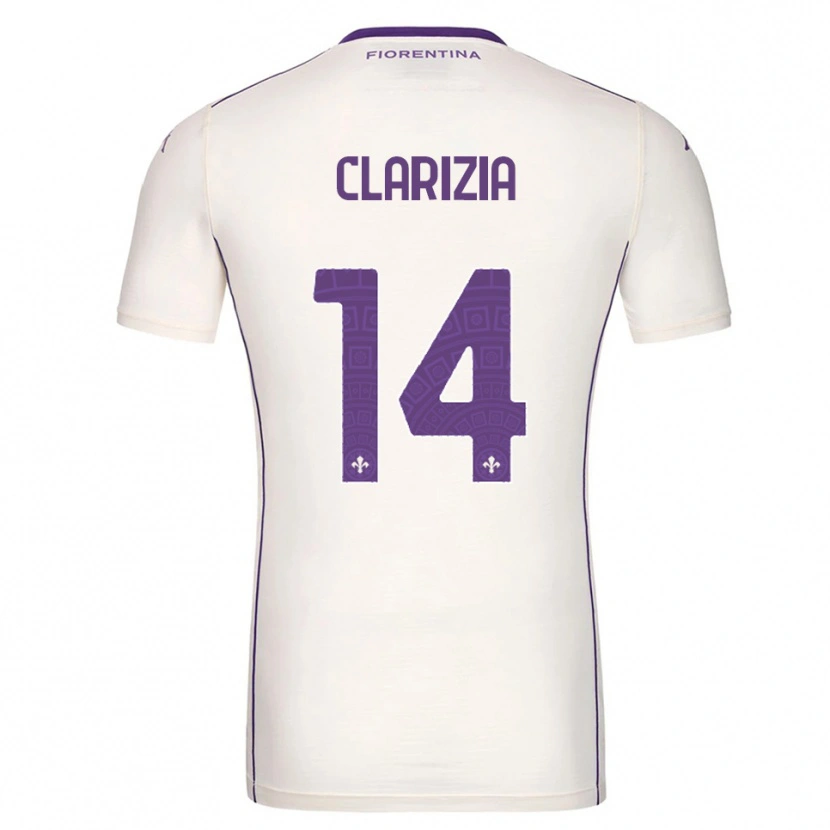 Danxen Criança Camisola Leonardo Clarizia #14 Branco Roxo Vermelho Alternativa 2025/26 Camisa