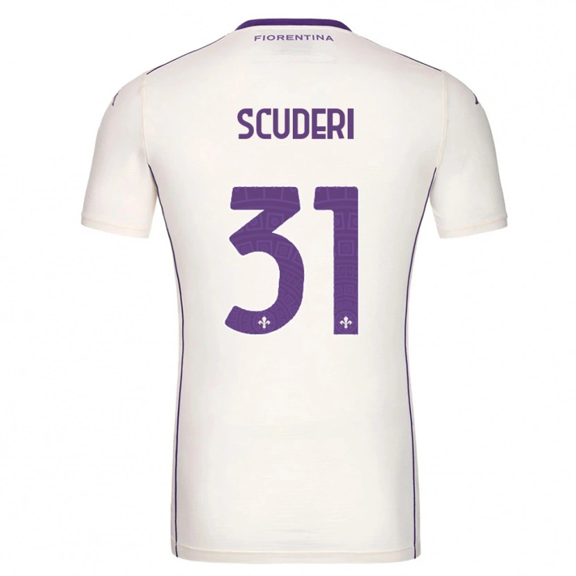 Danxen Criança Camisola Giulio Scuderi #31 Branco Roxo Vermelho Alternativa 2025/26 Camisa