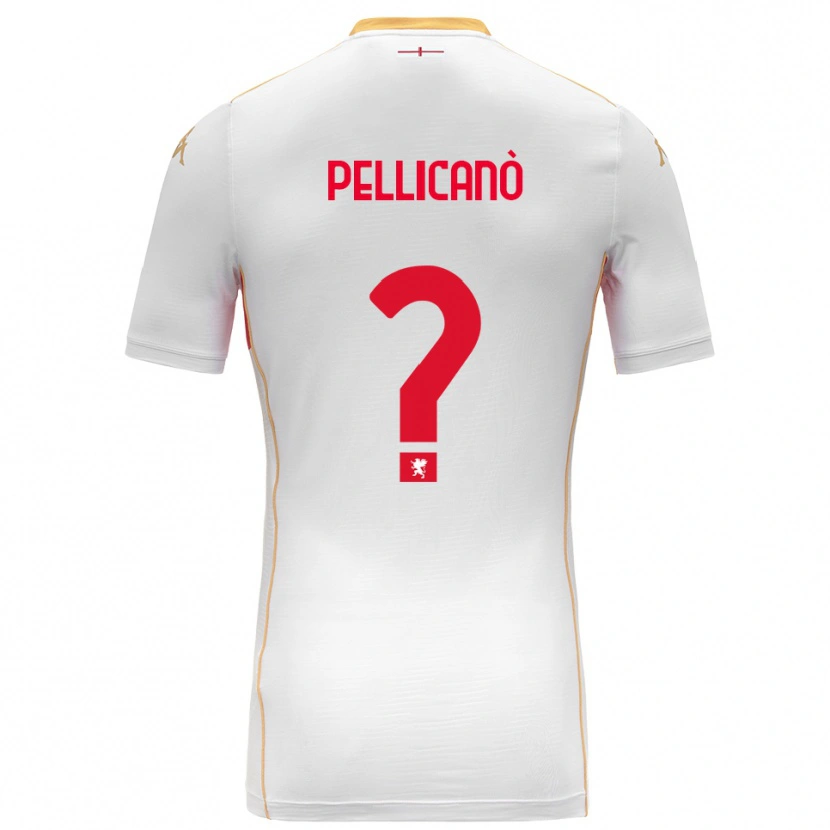 Danxen Criança Camisola Antonino Pellicanò #0 Branco Vermelho Alternativa 2025/26 Camisa