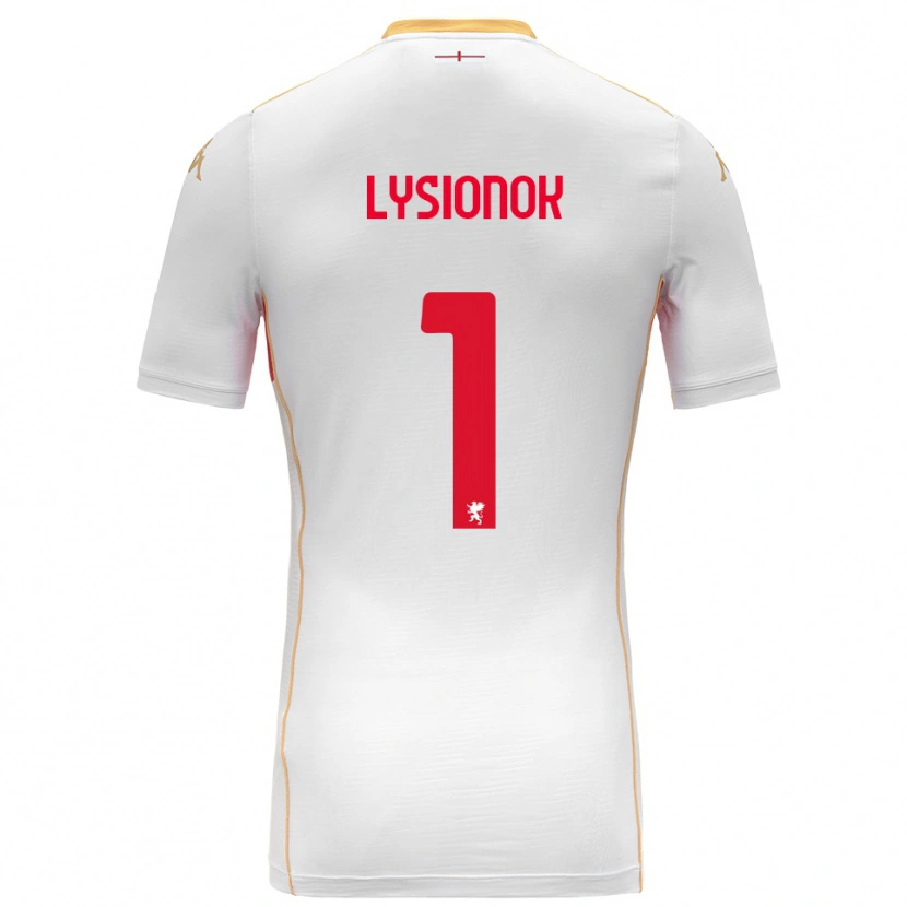Danxen Criança Camisola Ernestas Lysionok #1 Branco Vermelho Alternativa 2025/26 Camisa