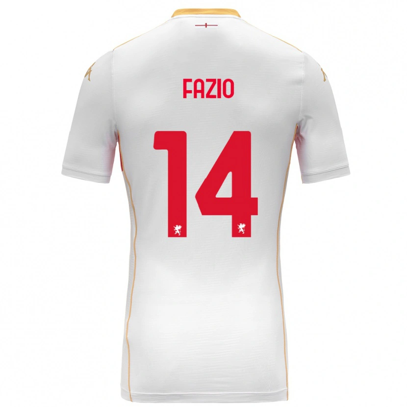 Danxen Criança Camisola Tommaso Fazio #14 Branco Vermelho Alternativa 2025/26 Camisa
