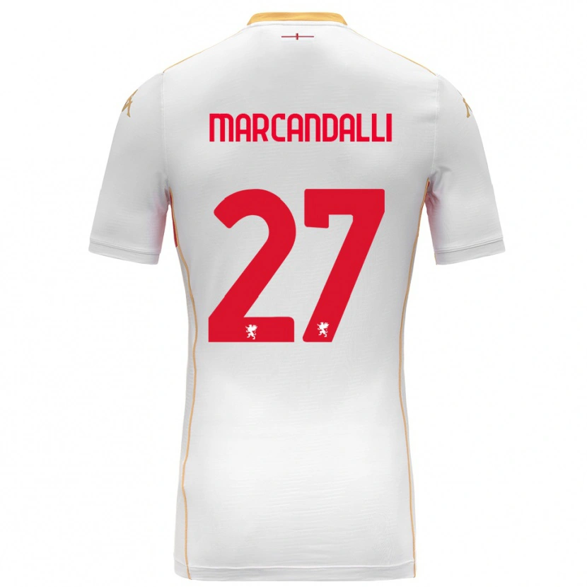 Danxen Criança Camisola Alessandro Marcandalli #27 Branco Vermelho Alternativa 2025/26 Camisa