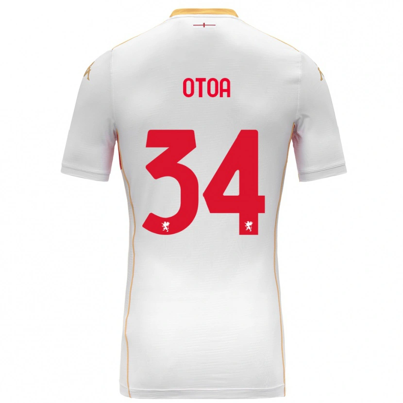Danxen Criança Camisola Sebastian Otoa #34 Branco Vermelho Alternativa 2025/26 Camisa