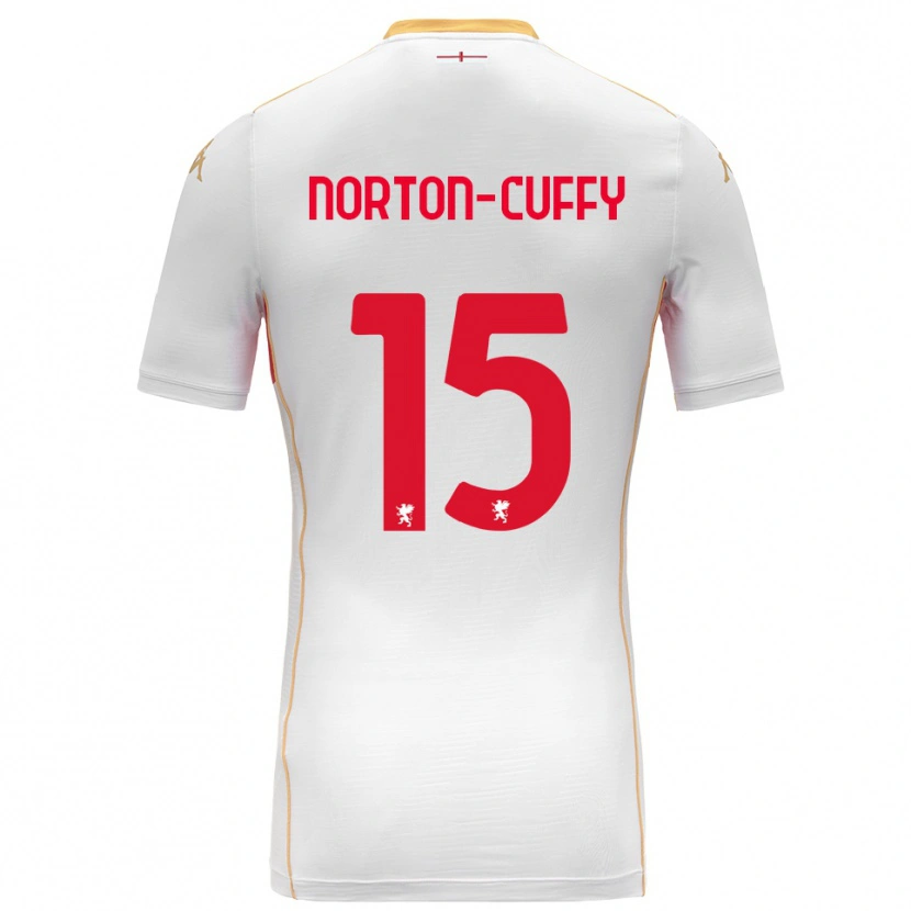 Danxen Criança Camisola Brooke Norton-Cuffy #15 Branco Vermelho Alternativa 2025/26 Camisa