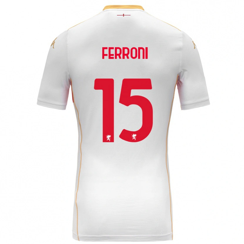 Danxen Criança Camisola Leonardo Ferroni #15 Branco Vermelho Alternativa 2025/26 Camisa