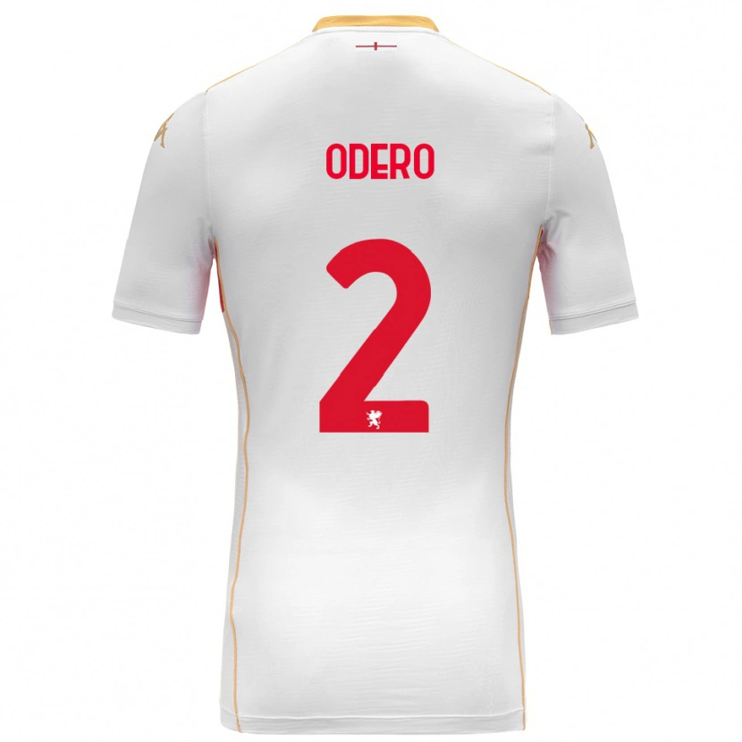 Danxen Criança Camisola Martino Odero #2 Branco Vermelho Alternativa 2025/26 Camisa