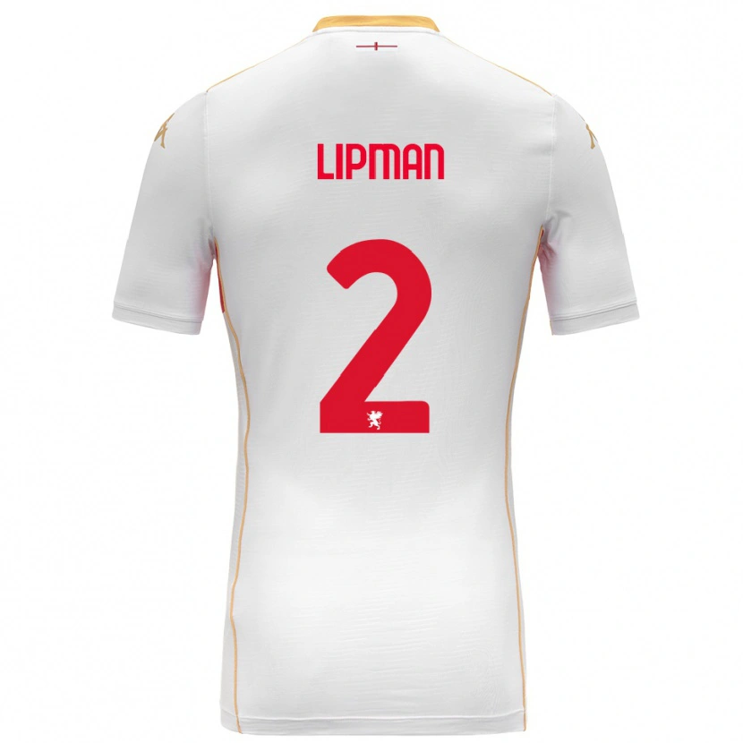 Danxen Criança Camisola Emma Lipman #2 Branco Vermelho Alternativa 2025/26 Camisa