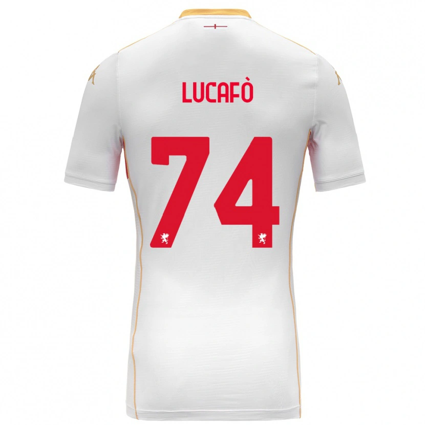 Danxen Criança Camisola Sara Lucafò #74 Branco Vermelho Alternativa 2025/26 Camisa