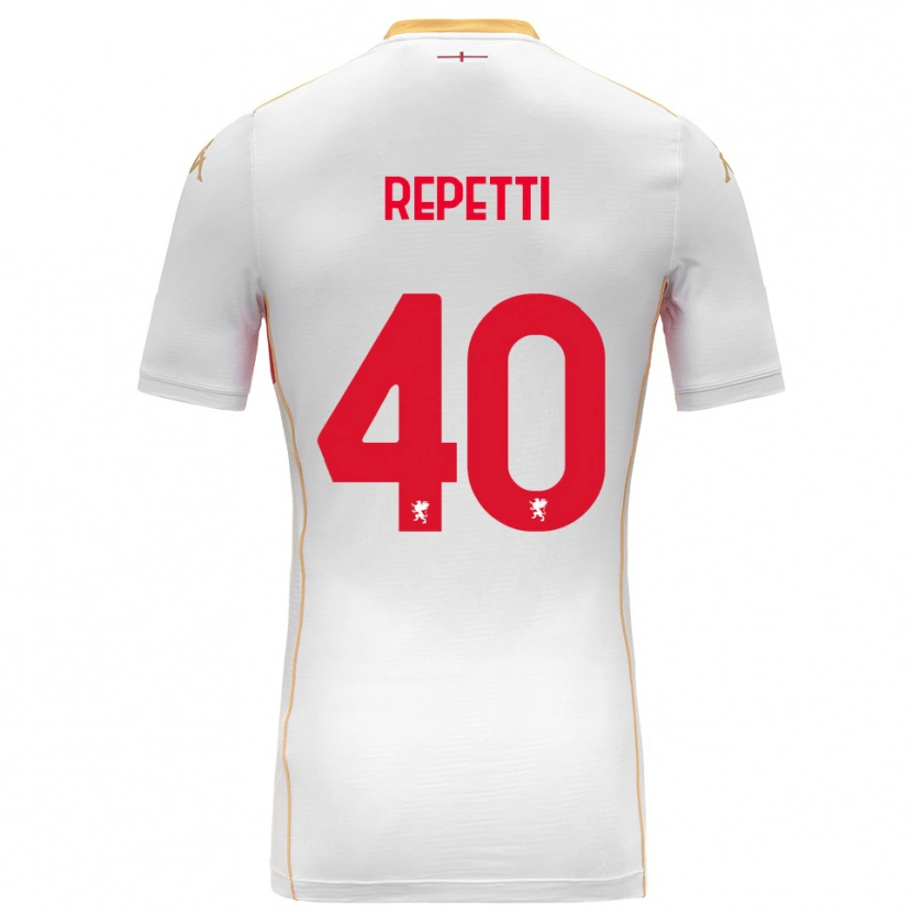 Danxen Criança Camisola Chiara Repetti #40 Branco Vermelho Alternativa 2025/26 Camisa