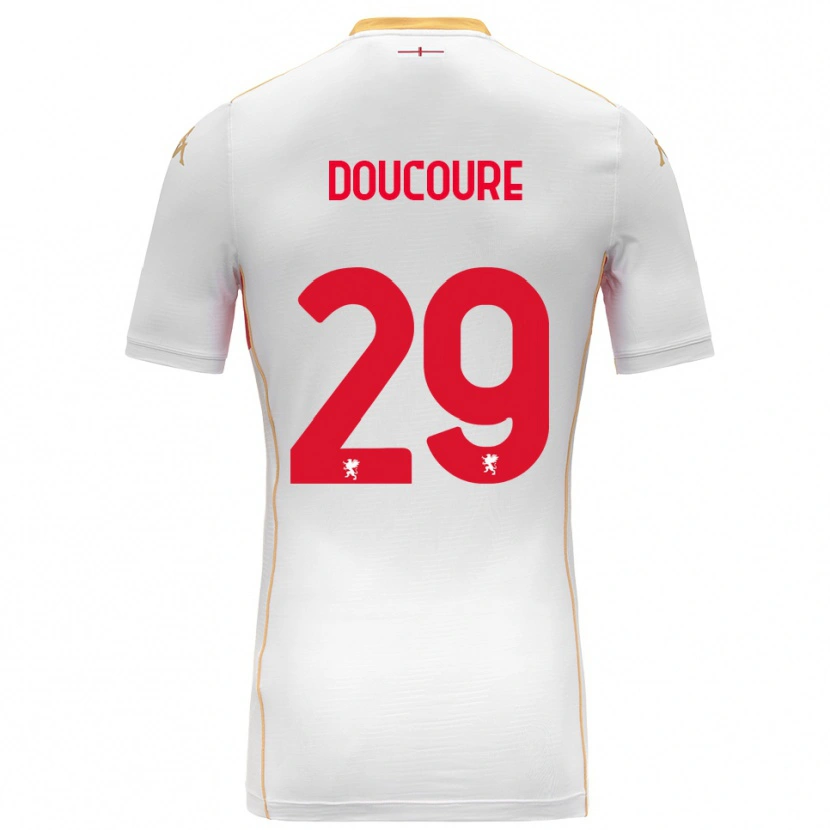 Danxen Criança Camisola Mamedi Doucouré #29 Branco Vermelho Alternativa 2025/26 Camisa