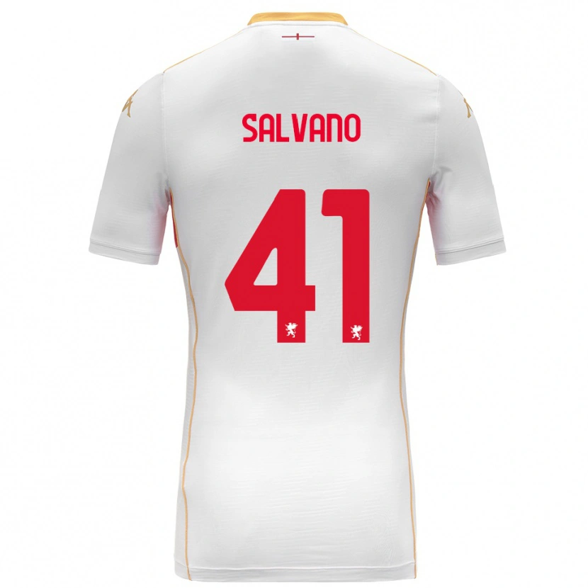 Danxen Criança Camisola Daniele Salvano #41 Branco Vermelho Alternativa 2025/26 Camisa