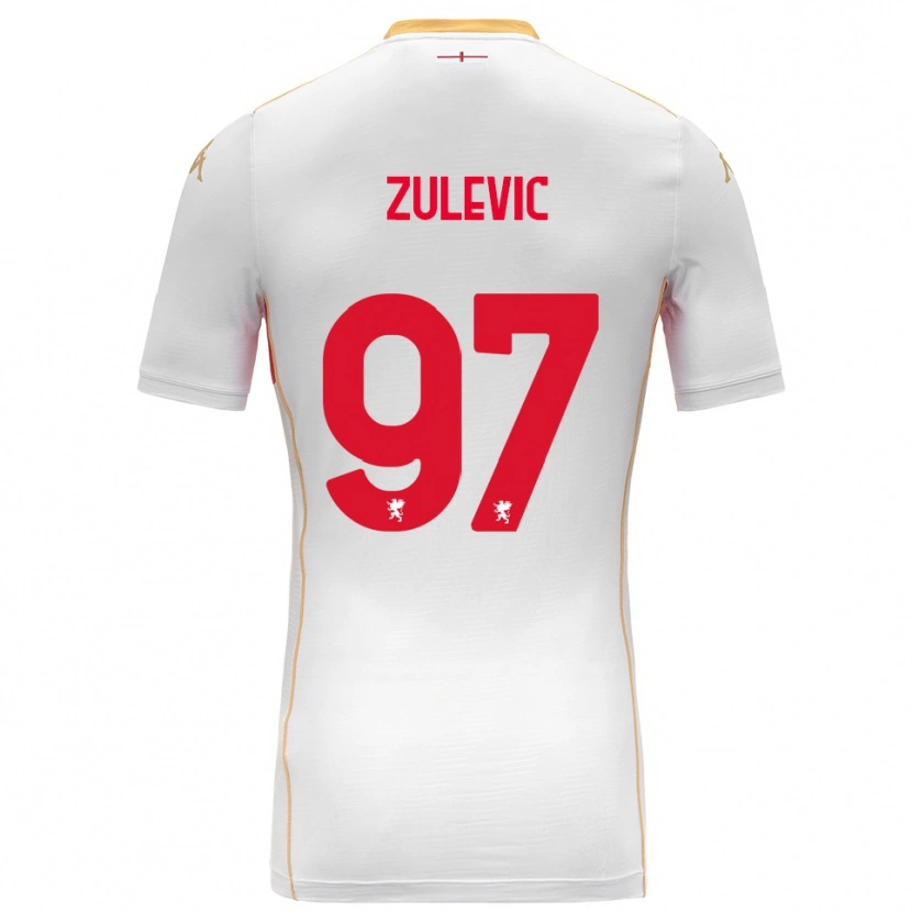 Danxen Criança Camisola Adam Zulevic #97 Branco Vermelho Alternativa 2025/26 Camisa