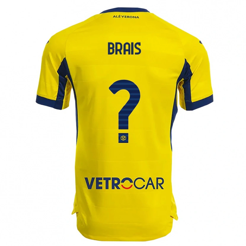 Danxen Criança Camisola Alessandro Brais #0 Amarelo Marinho Alternativa 2025/26 Camisa