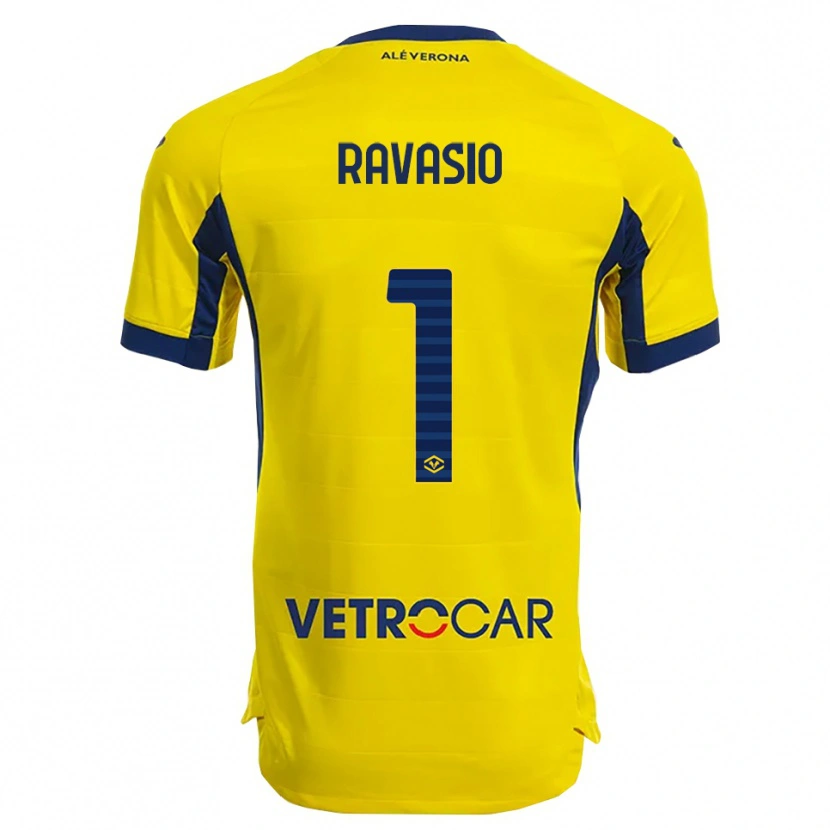 Danxen Criança Camisola Manuel Ravasio #1 Amarelo Marinho Alternativa 2025/26 Camisa