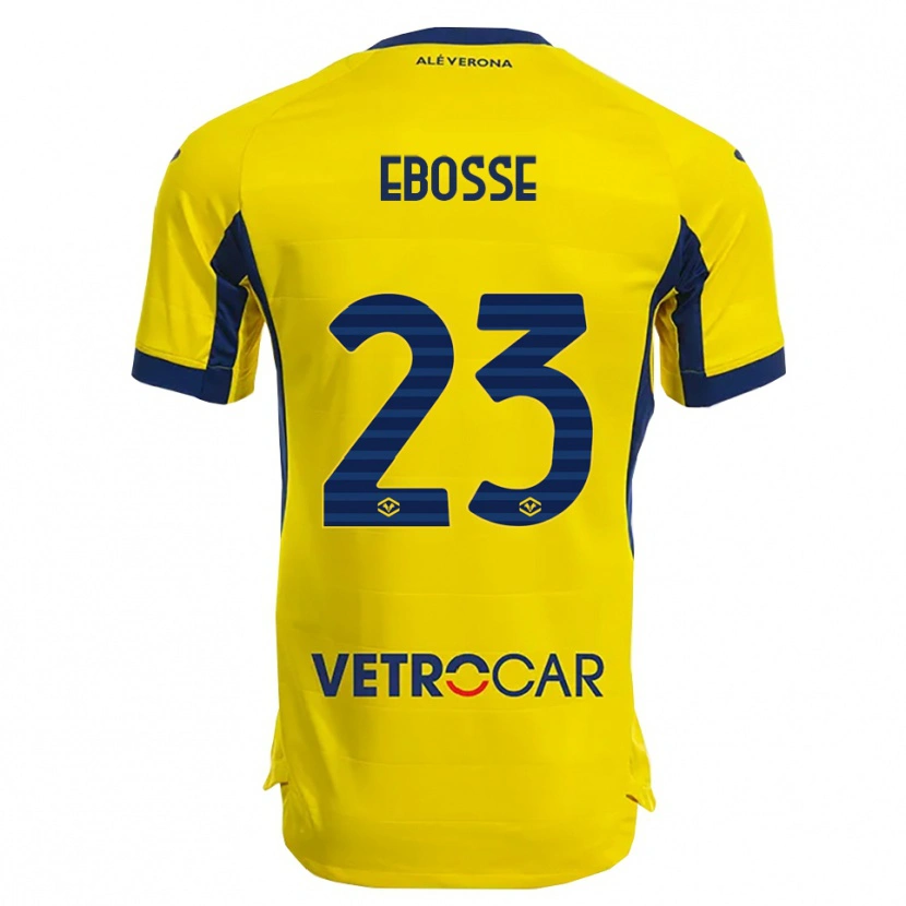 Danxen Criança Camisola Enzo Ebosse #23 Amarelo Marinho Alternativa 2025/26 Camisa