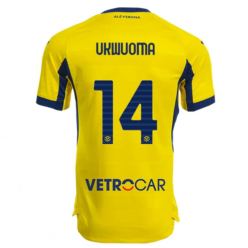 Danxen Criança Camisola Bright Ukwuoma #14 Amarelo Marinho Alternativa 2025/26 Camisa