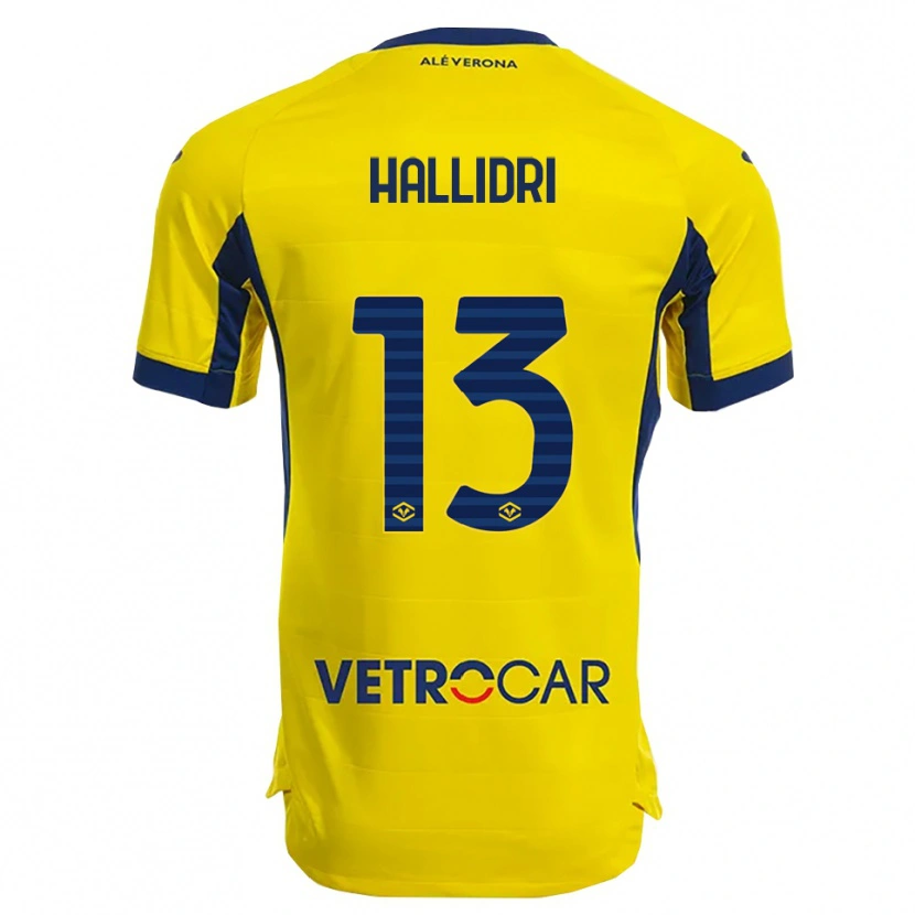 Danxen Criança Camisola Fabian Hallidri #13 Amarelo Marinho Alternativa 2025/26 Camisa