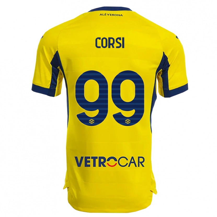 Danxen Criança Camisola Sara Corsi #99 Amarelo Marinho Alternativa 2025/26 Camisa