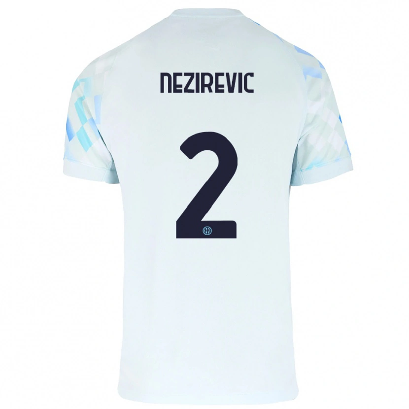 Danxen Criança Camisola Alem Nezirevic #2 Branco Azul Alternativa 2025/26 Camisa