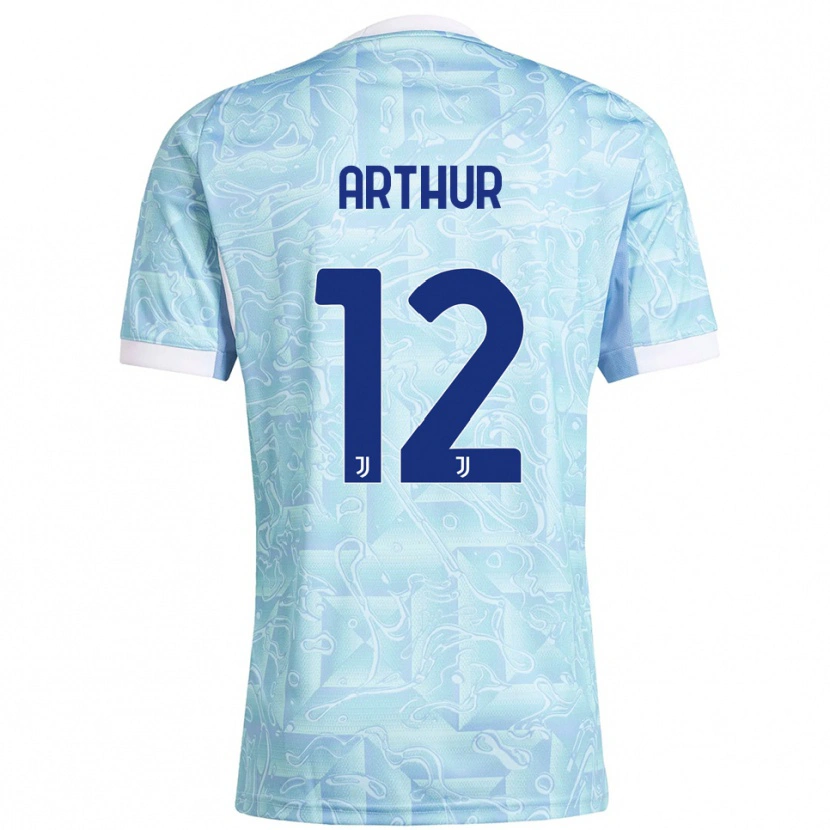 Danxen Criança Camisola Arthur Melo #12 Azul Celeste Amarelo Alternativa 2025/26 Camisa