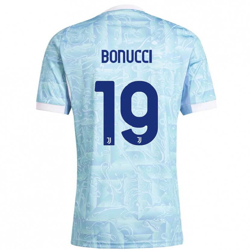 Danxen Criança Camisola Leonardo Bonucci #19 Azul Celeste Amarelo Alternativa 2025/26 Camisa