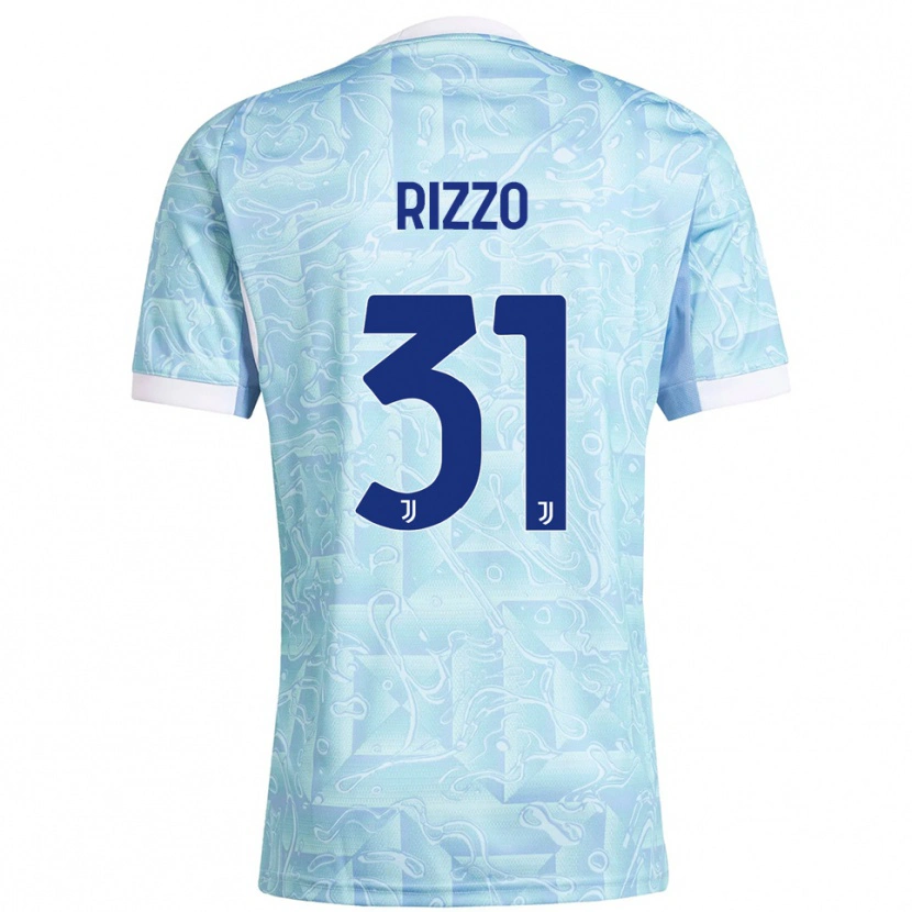 Danxen Criança Camisola Niccolò Rizzo #31 Azul Celeste Amarelo Alternativa 2025/26 Camisa