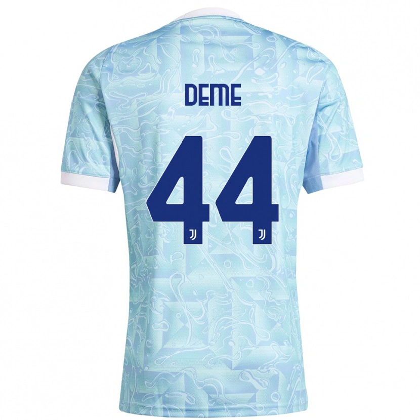 Danxen Criança Camisola Serigne Deme #44 Azul Celeste Amarelo Alternativa 2025/26 Camisa